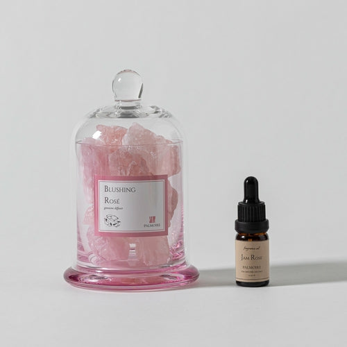 Blushing Rosé Gemstone Diffuser - Rose Jasmine Reed Diffuser | Aromatherapy