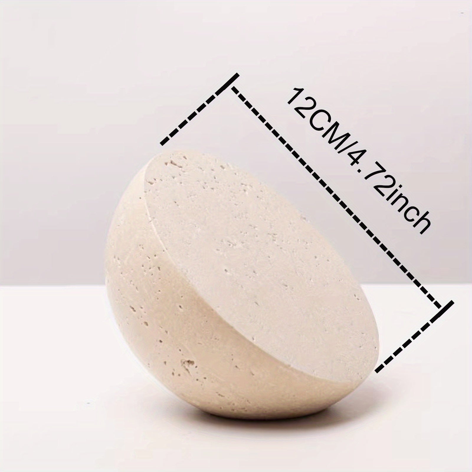 Marble Hemisphere Bookend - Polished Stone Décor for Shelf & Desk