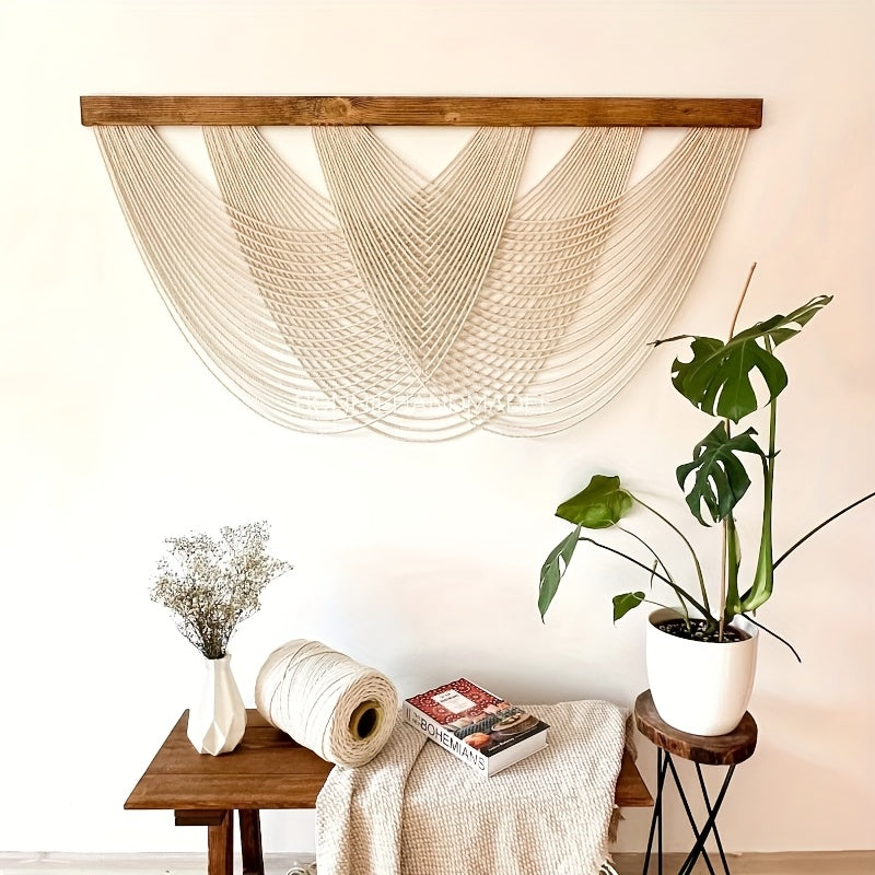 Bohemian Canvas Wall Hanging - Large Sail-Inspired Art for Bedroom & Living Room