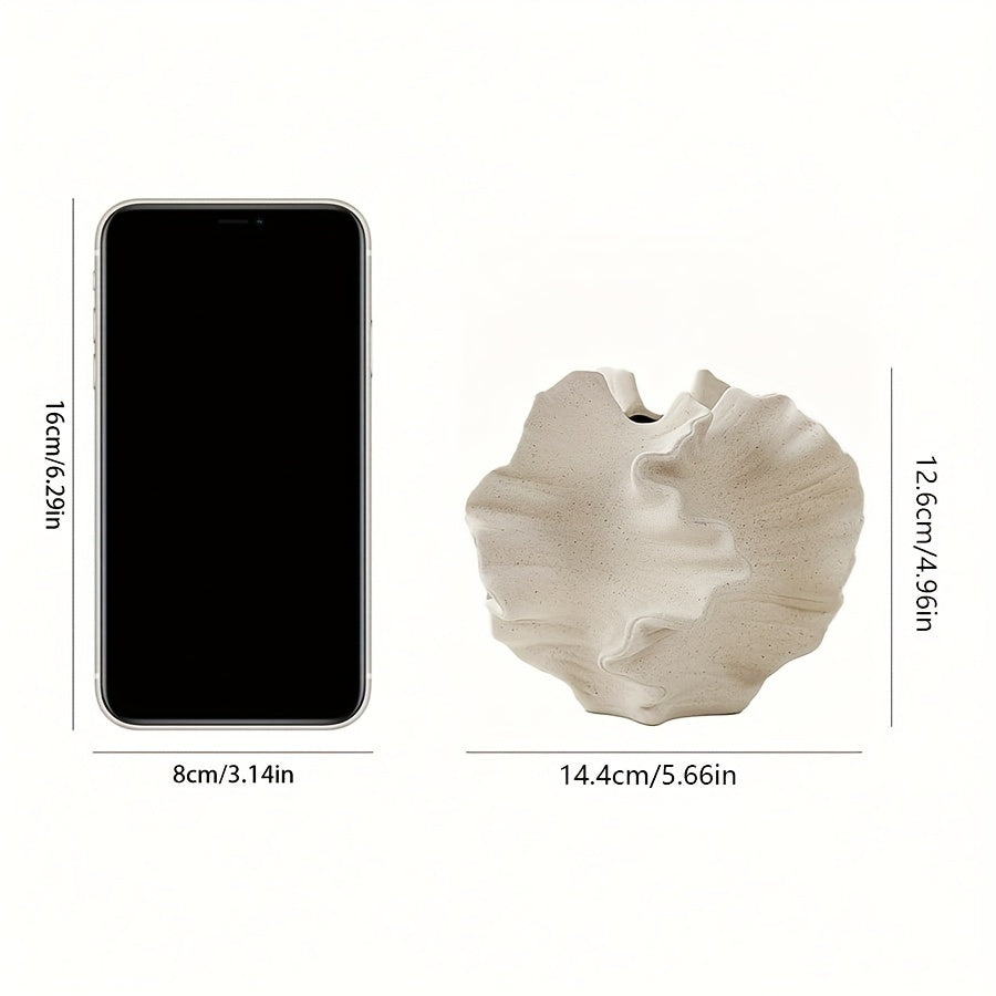 Artistic Porcelain Vase - Modern Irregular Shaped Ceramic Flower Vase