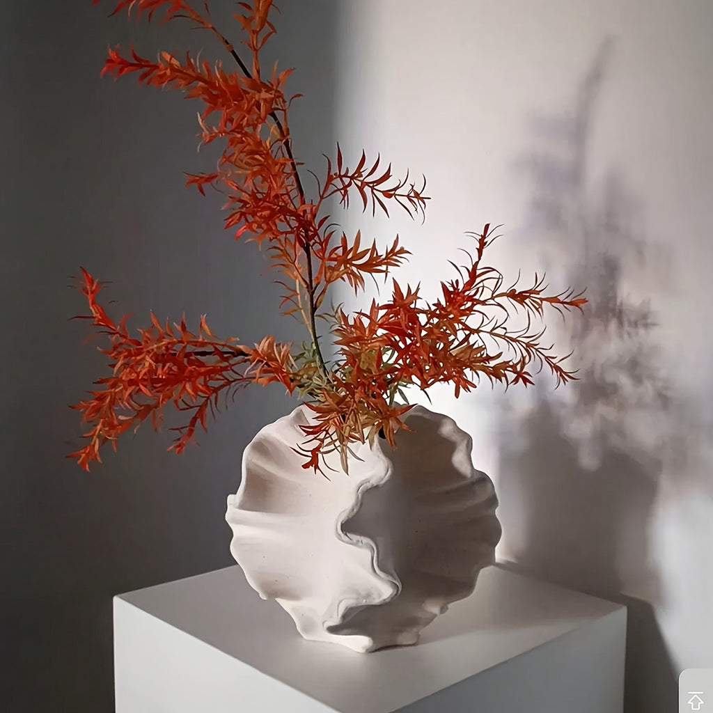 Artistic Porcelain Vase - Modern Irregular Shaped Ceramic Flower Vase