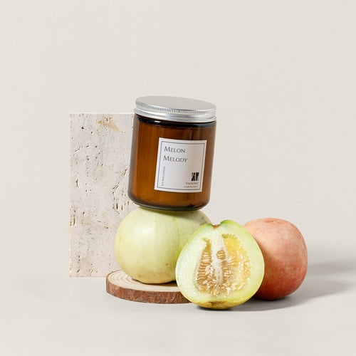 Melon Melody Candle - Sweet Melon Scented Candle with Peach & Musk