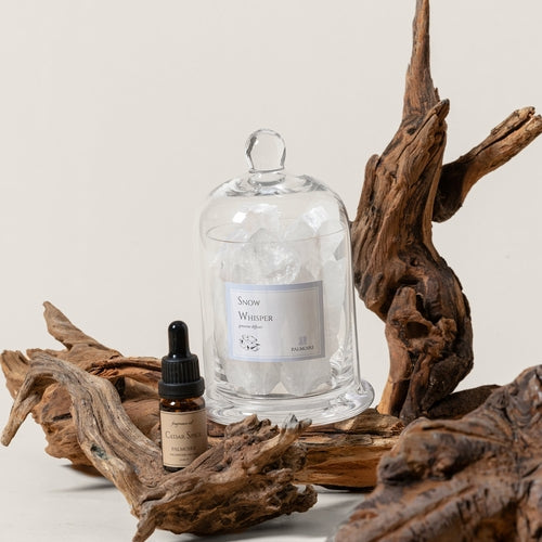 Snow Whisper Gemstone Diffuser - Cedar Spice Reed Diffuser | Aromatherapy
