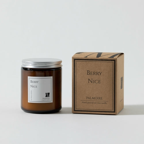 Berry Nice Candle - Fruity Floral Scented Candle with Cedar & Amber