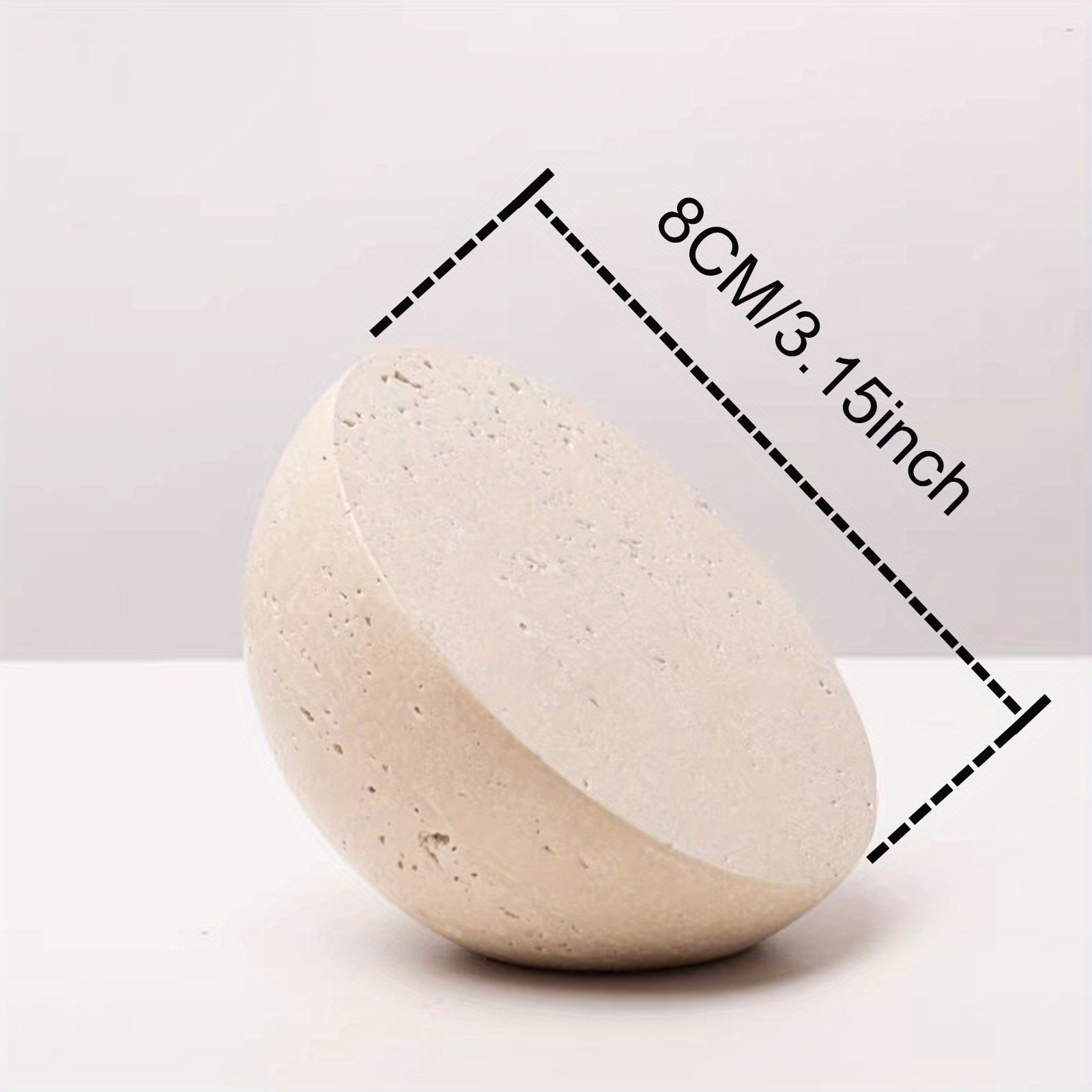 Marble Hemisphere Bookend - Polished Stone Décor for Shelf & Desk