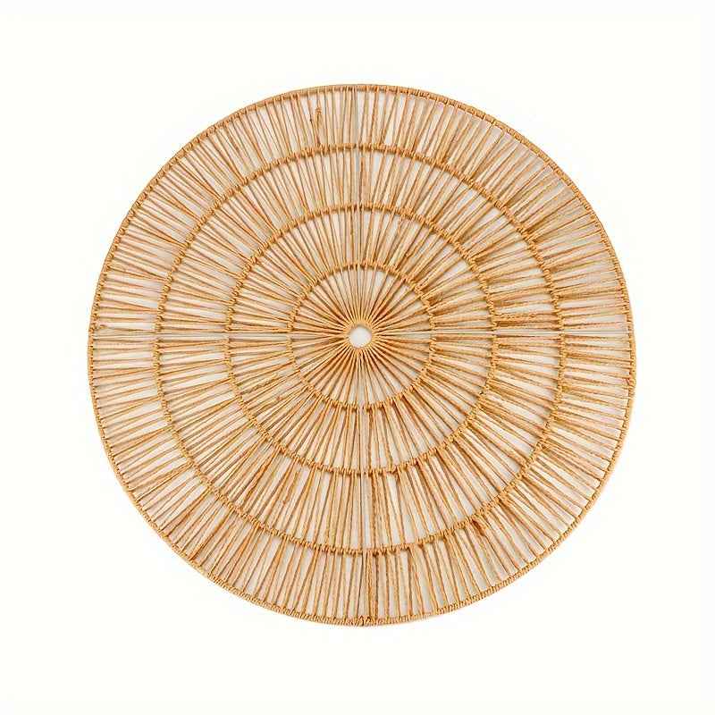 Natural Woven Rattan Wall Hanging - Handcrafted Boho Wall Decor - LUXE Home Collection Co