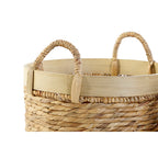 Bamboo Tropical Storage Basket Set of 3 | Natural Rushes 35x35x30cm