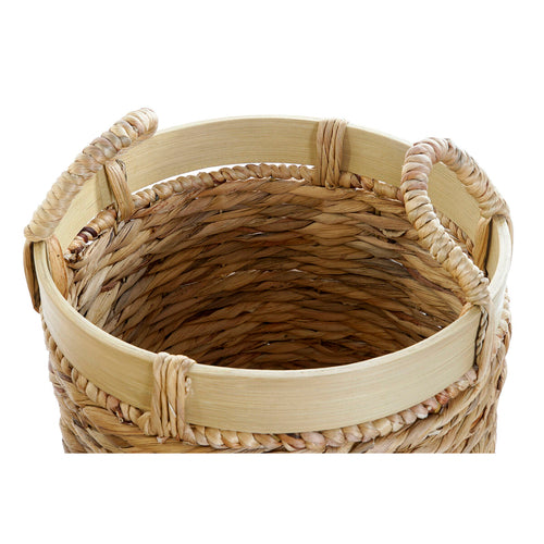 Bamboo Tropical Storage Basket Set of 3 | Natural Rushes 35x35x30cm