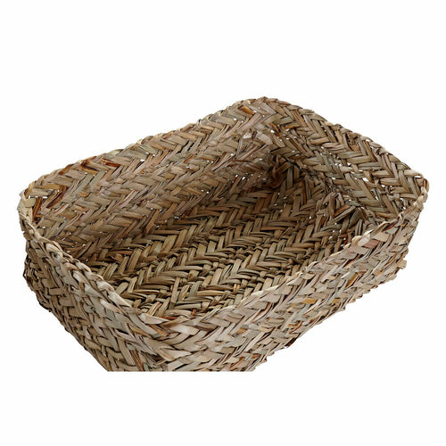 Natural Fiber Storage Basket Set - 3 Piece Woven Organizer Baskets