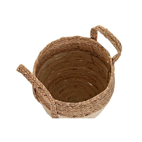 Natural Fiber Basket Set - 3 Piece Round Storage Organizer Baskets