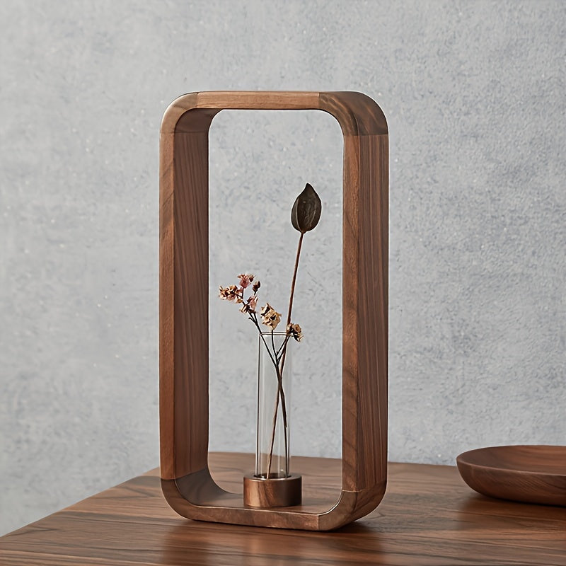 Wooden Hydroponic Planter - Zen-Inspired Solid Wood Plant Stand