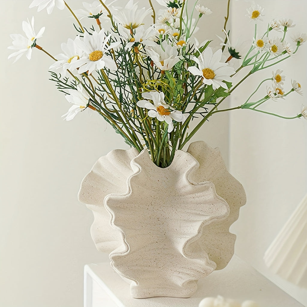 Artistic Porcelain Vase - Modern Irregular Shaped Ceramic Flower Vase