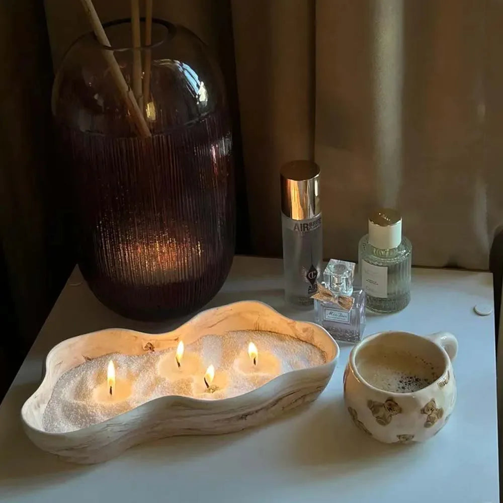 Pearl Candle Sand Wax Kit 1LB Complete Set with 10 Wicks