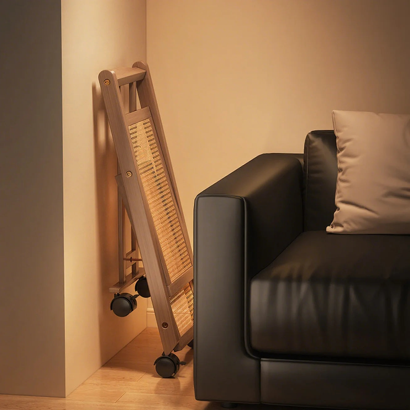 Foldable Bedside Table - Multi-Layer Storage Rack for Bedroom & Living Room