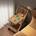 Foldable Bedside Table - Multi-Layer Storage Rack for Bedroom & Living Room