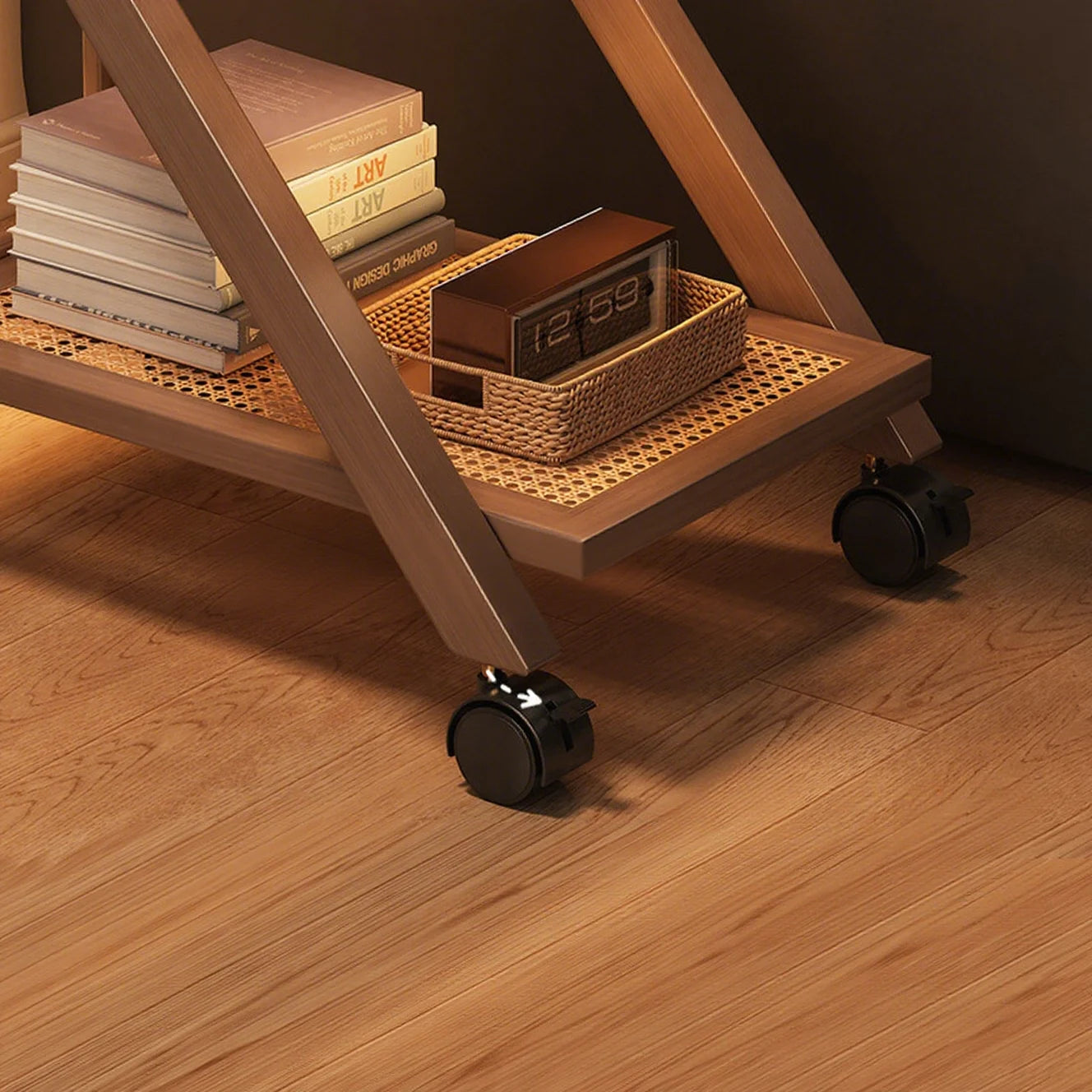 Foldable Bedside Table - Multi-Layer Storage Rack for Bedroom & Living Room