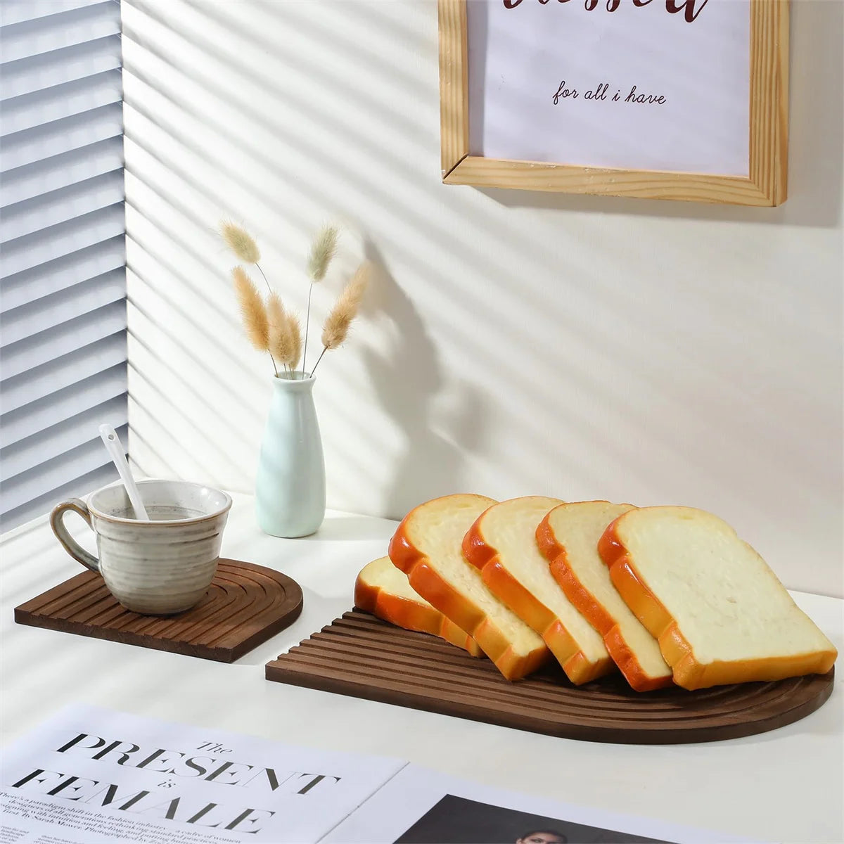 Wooden Wave Cutting Board - Boho Arch Shaped Serving Board