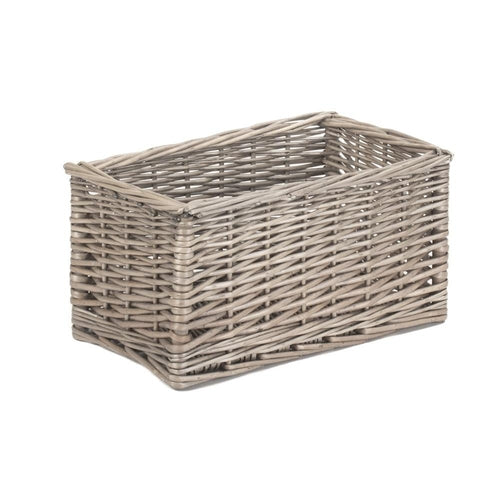 Antique Wash Wicker Storage Basket - Rustic Organizer for Home in Multiple Sizes