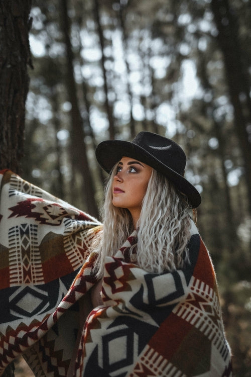 Awa Blanket - Vibrant Autumn Handcrafted Ecuadorian Blanket