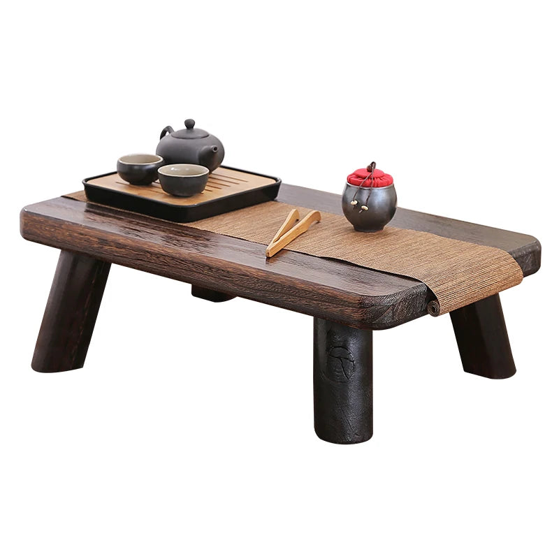 Japanese Tea Table - Traditional Paulownia Wood Low Floor Table for Living Room