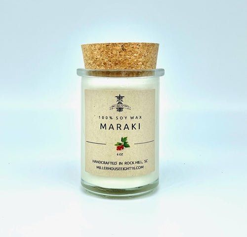 Maraki Candle - Red Currant Juniper Scented Candle with Peppermint