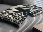 Awa Throw Blanket - Premium Woven Natural & Black Textile - LUXE Home Collection Co