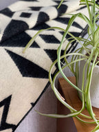 Awa Throw Blanket - Premium Woven Natural & Black Textile - LUXE Home Collection Co