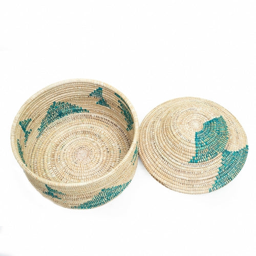 Eco-Friendly Handmade Lidded Basket - Natural Woven Storage with Lid for Home Organization