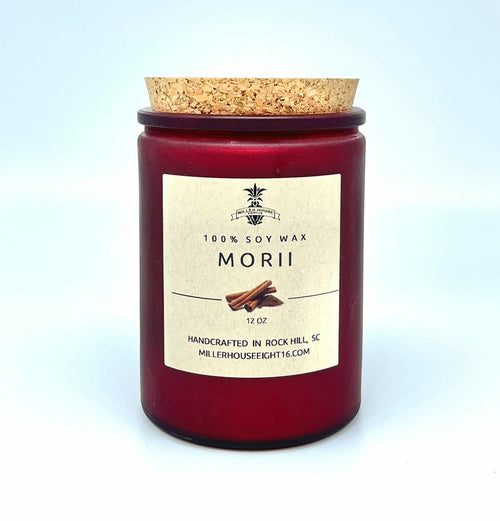 Morii Candle - Cranberry Cinnamon Scented Candle with Pine & Vanilla