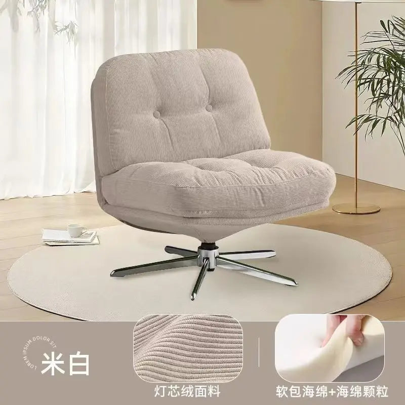 Velvet Rotatable Accent Chair - Modern Lounge Seating for Living Room & Balcony