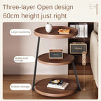 3-Tier Round Side Table - Modern Tray Table for Bedroom, Living Room & Bedside