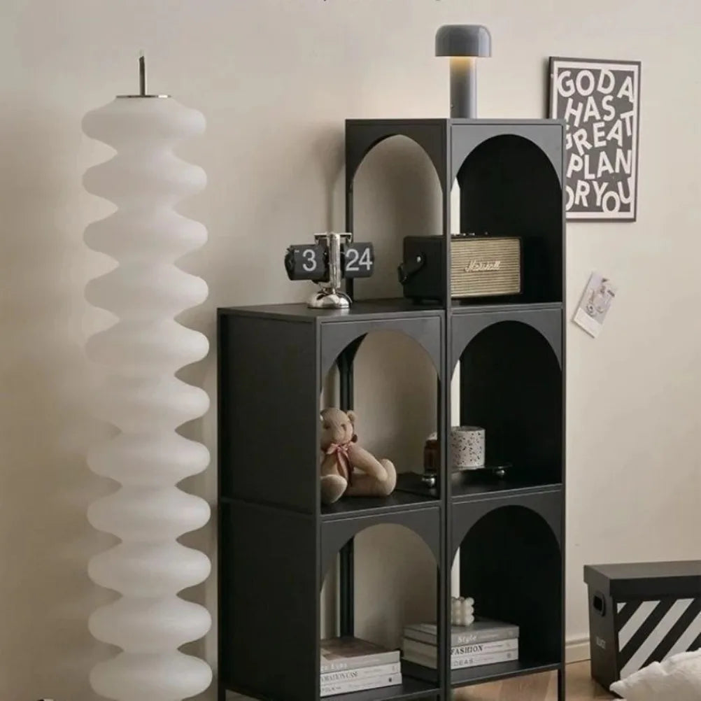 Nordic Metal Coffee Table - Modern Side Table with Storage Shelves for Living Room