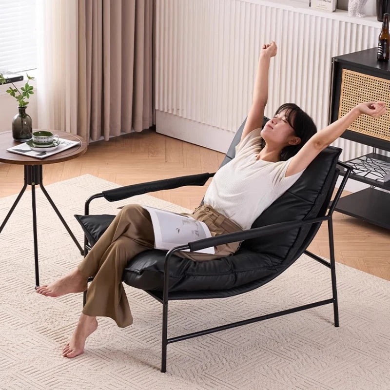 Italian Luxury Lounge Chair - Minimalist Designer Accent Chair | Modern Leisure Sofa