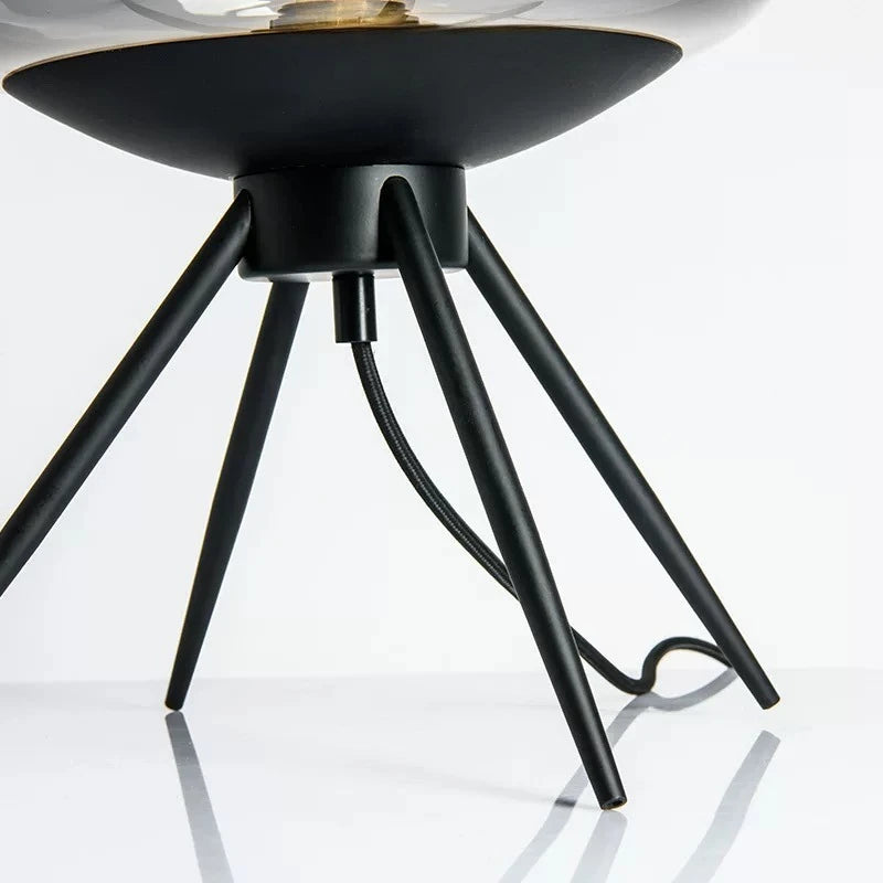 Art Glass Bedside Lamp - Postmodern Designer Table Lamp for Bedroom & Study