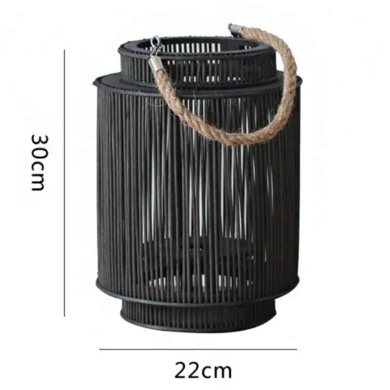 Rattan Wind Lantern Candle Holder Vintage Candle Holders Decorative Nordic Candlestick Elegant Candlesticks Home Decorations