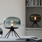 Art Glass Bedside Lamp - Postmodern Designer Table Lamp for Bedroom & Study