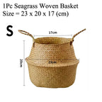 Seagrass Basket - Rattan Hanging Planter & Storage Organizer