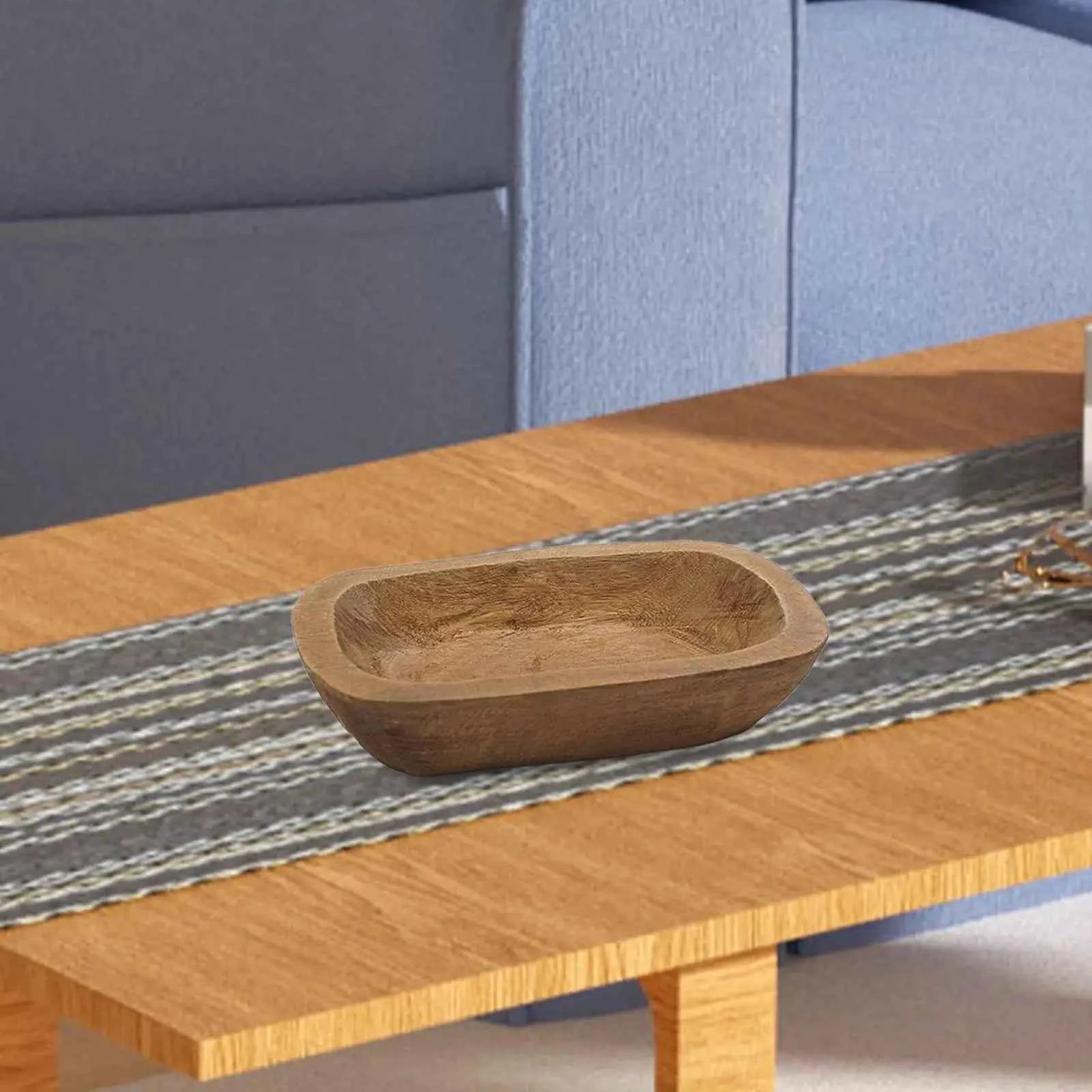 Dough Bowl for Candle Solid Wood Hand Carved for Bread Making Crafts Wedding