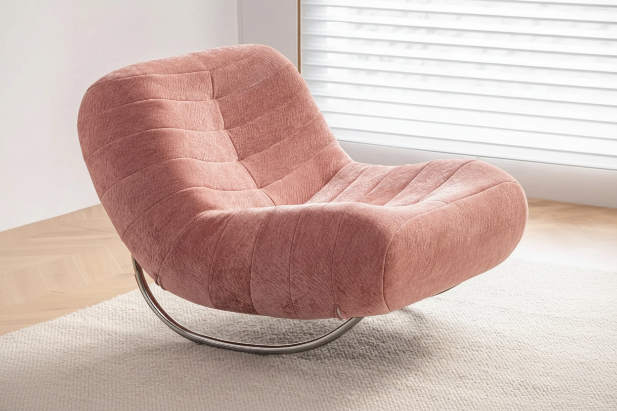 Wrought Iron Caterpillar Rocking Chair - Retro Caterpillar Lounge Chair