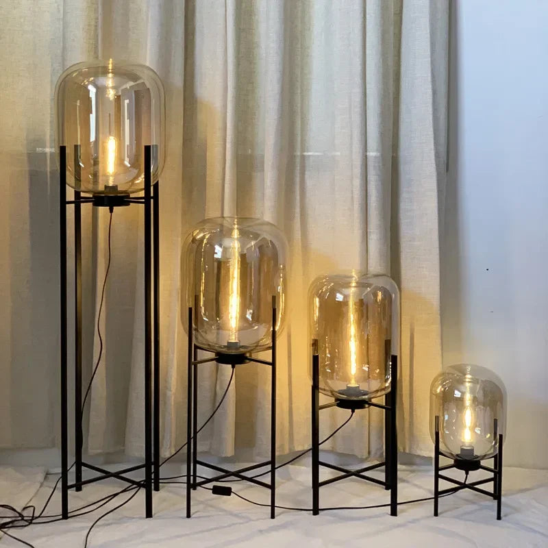 Glass Ball Floor Lamp - Nordic Postmodern LED Spherical Lamp for Living Room