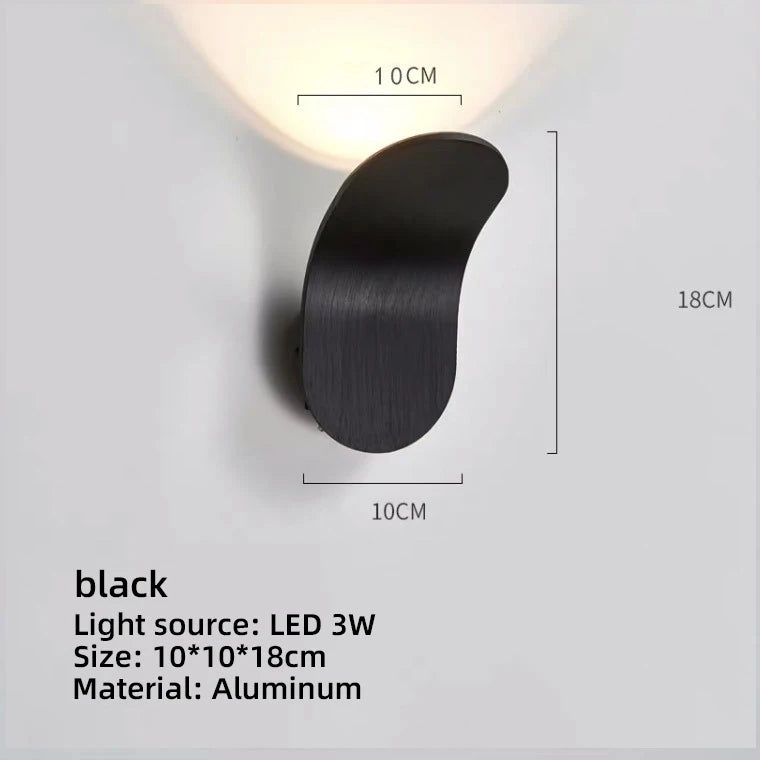 Modern LED Wall Sconce | Nordic Aluminum Light for Bedroom & Bathroom