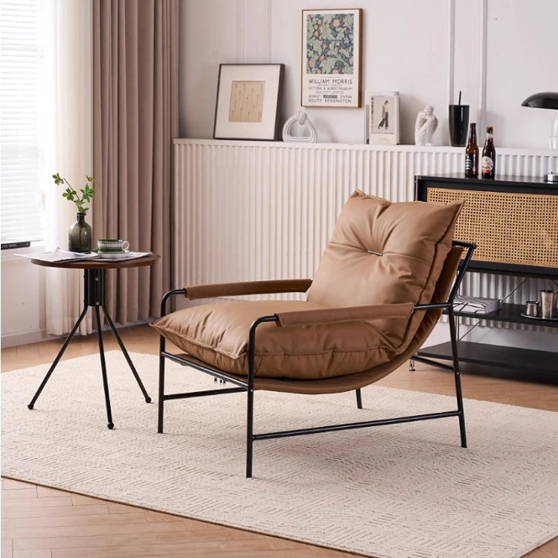 Italian Luxury Lounge Chair - Minimalist Designer Accent Chair | Modern Leisure Sofa