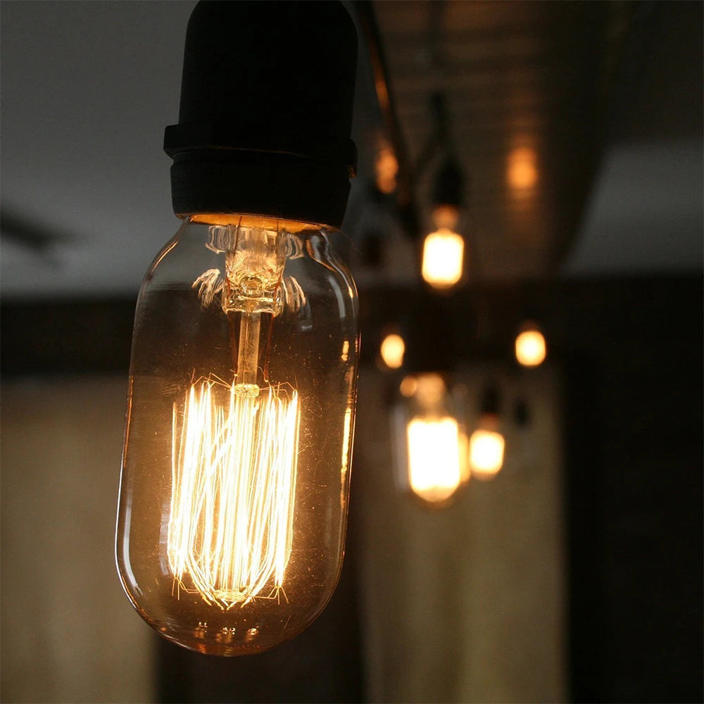 Vintage Edison Bulb - E27 40W Retro Filament Light Bulb for Home Decor