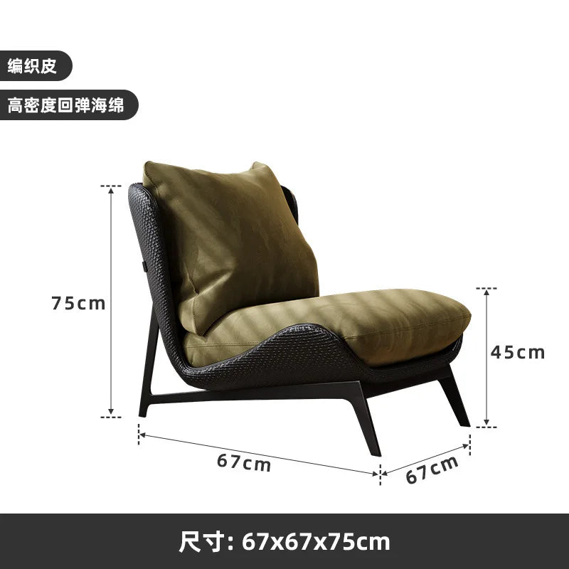 Italian Velvet Accent Chair - Modern Designer Lounge Chair