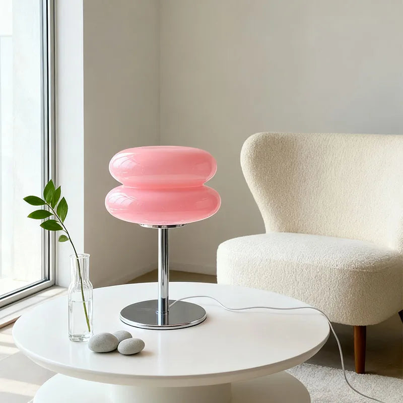 Hamburg Glass Table Lamp - Modern Dimmable Bedside Lamp with Touch Control