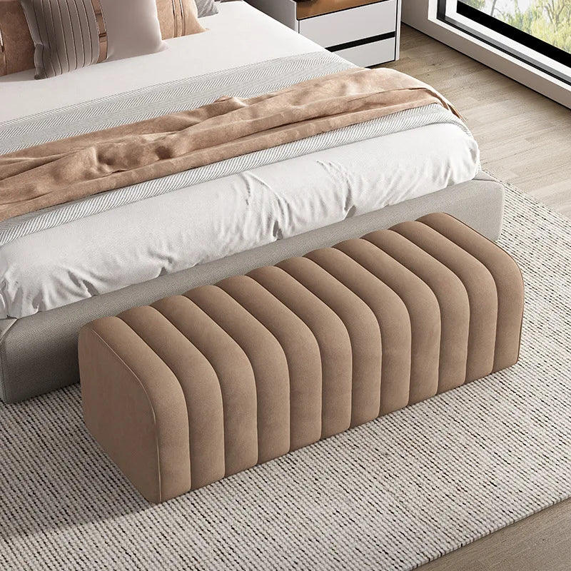 Bed End Bench - Upholstered Bedroom Bench for Shoe Changing & Dressing Room