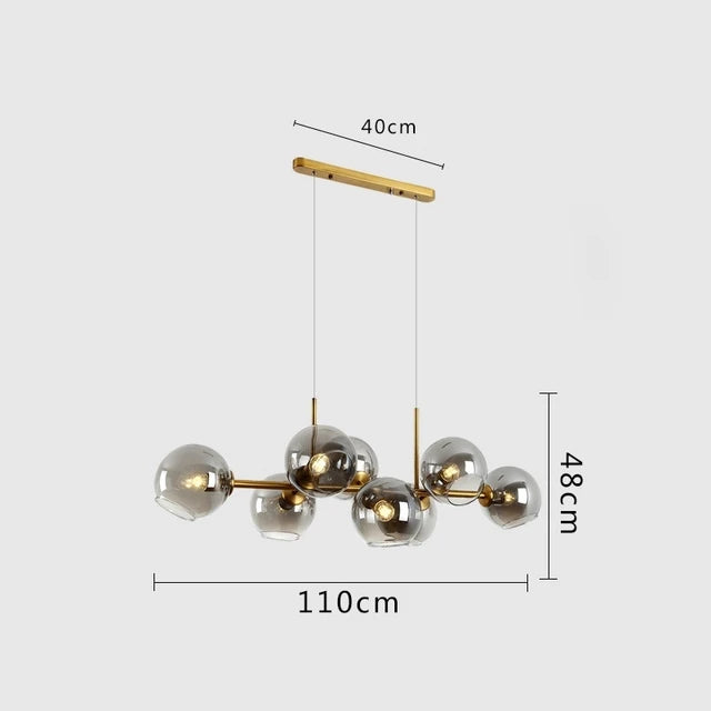 Postmodern Glass Pendant Light | 8-Light Magic Bean Chandelier