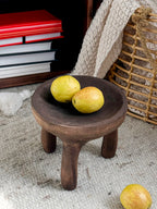 Wabi Sabi Wooden Fruit Tray - Handcrafted Walnut Serving Platter, Home Decor