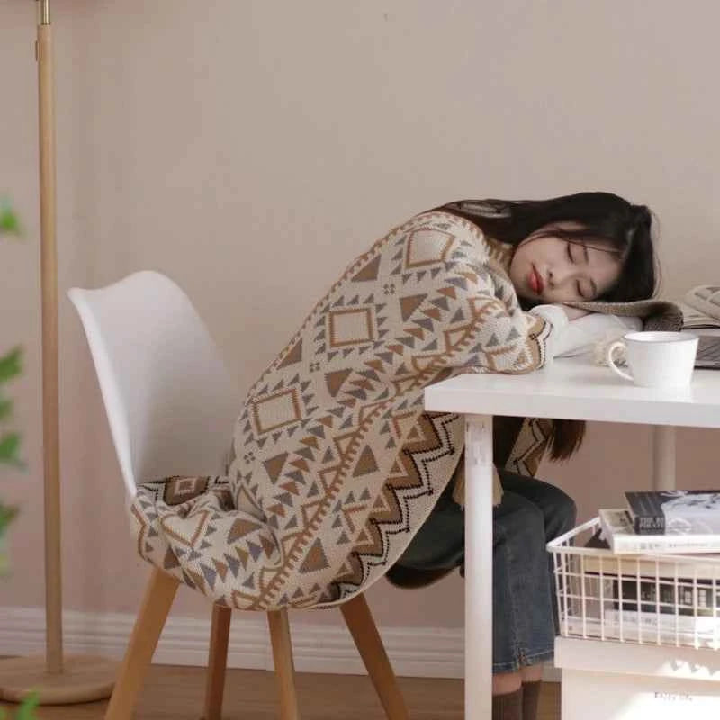 Premium Boho Throw Blanket - Soft Knitted Tassel Blanket