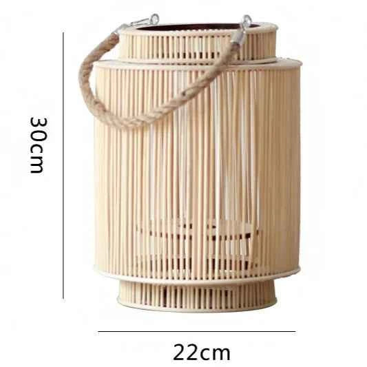 Rattan Wind Lantern Candle Holder Vintage Candle Holders Decorative Nordic Candlestick Elegant Candlesticks Home Decorations